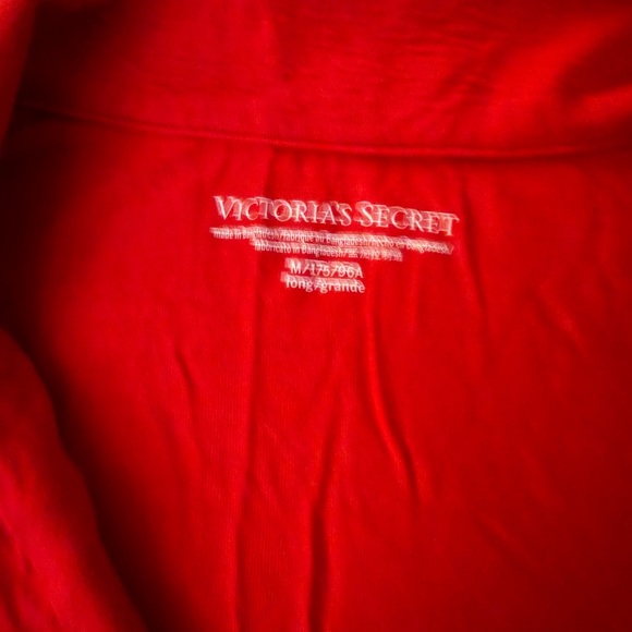 Victoria's Secret Modal Red Pajama Set with White Trim - Picture 4 of 6
